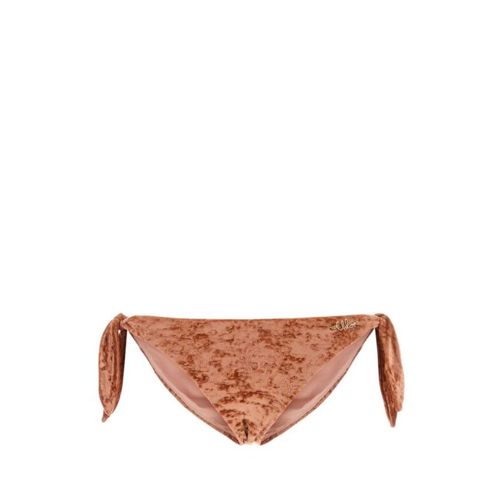 Chloe Women Peach Stretch Velvet Bikini Slip